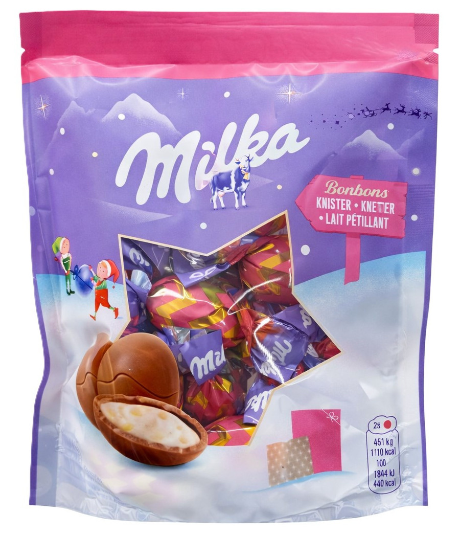 BONBONS CHOCOLAT AU LAIT PETILLANT MILKA 86G