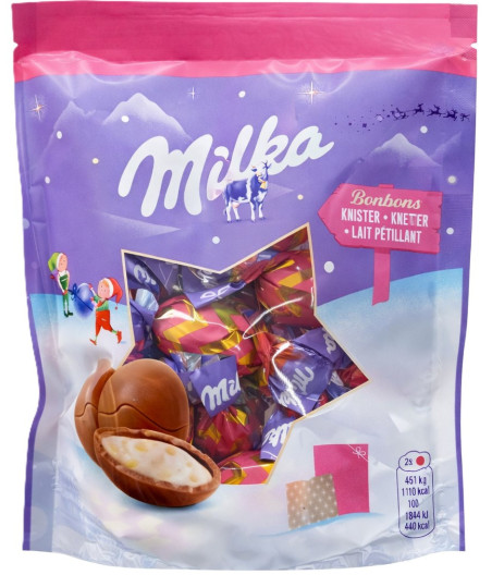 BONBONS CHOCOLAT AU LAIT PETILLANT MILKA 86G