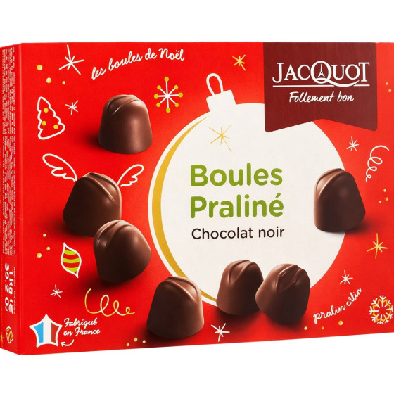 CHOCOLAT NOIR BOULES PRALINE JACQUOT 1KG