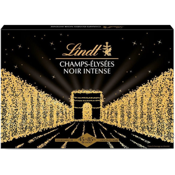 ASSORTIMENT CHOCOLATS NOIR INTENSE CHAMPS-ELYSEES LINDT 315G