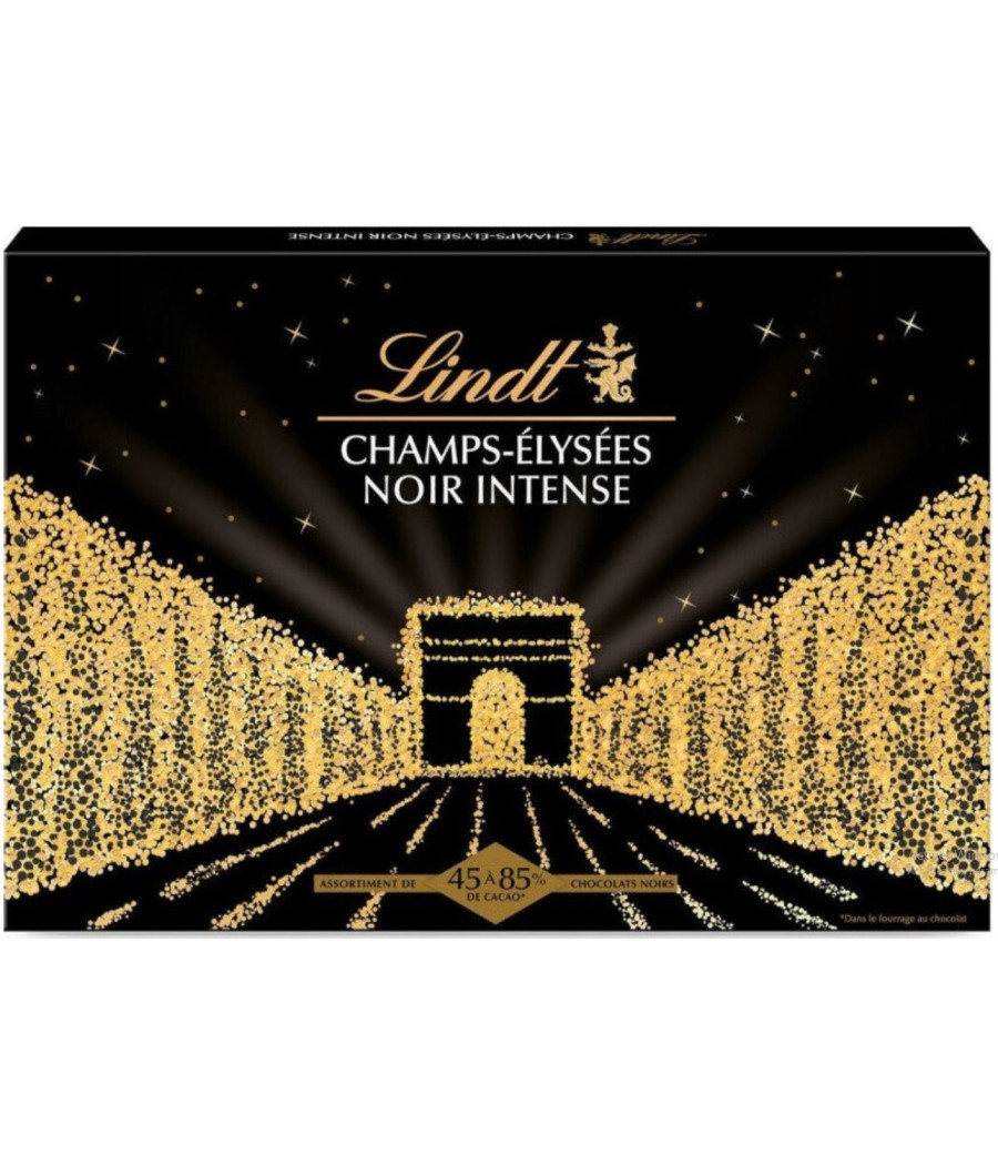 ASSORTIMENT CHOCOLATS NOIR INTENSE CHAMPS-ELYSEES LINDT 315G