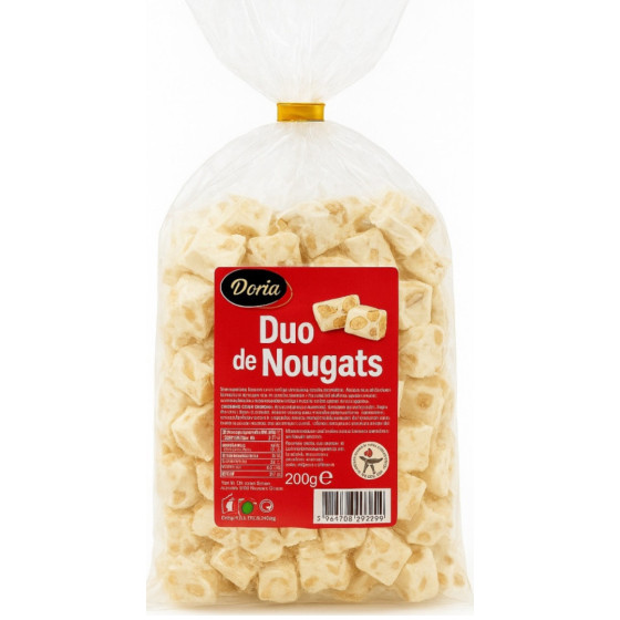 NOUGATS AMANDES CHOCOLAT MIEL FLEUR DE SEL IVORIA 200G