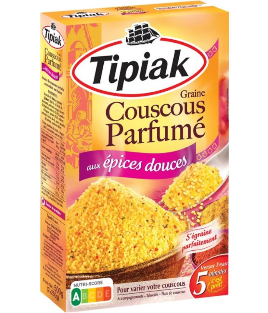 COUSCOUS TIPIAK PARFUMÉ AUX ÉPICES DOUCES 500G