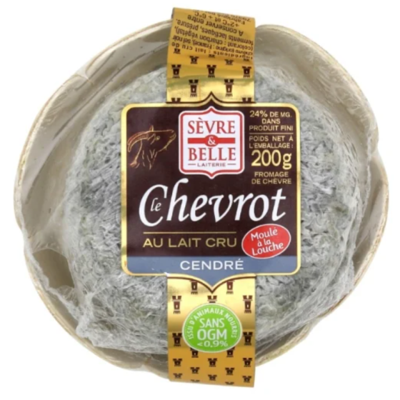 LE CHEVROT AU LAIT CRU CENDRE 200 G