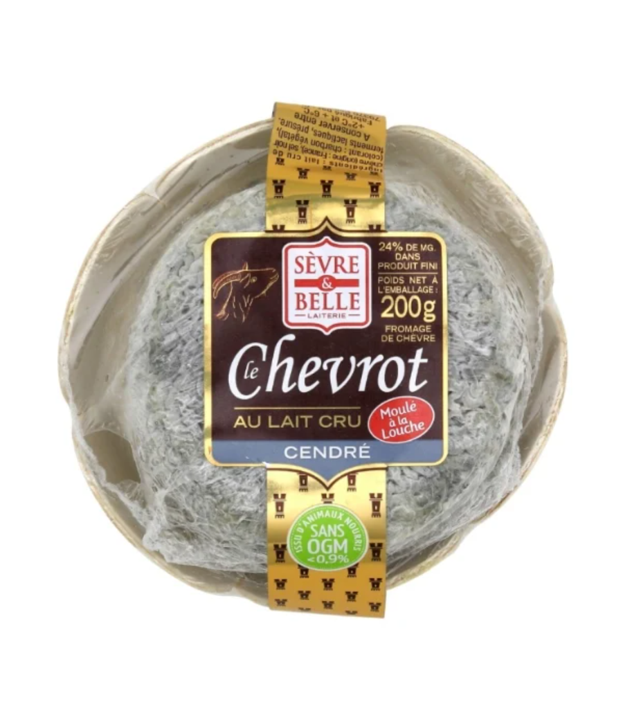 LE CHEVROT AU LAIT CRU CENDRE 200 G