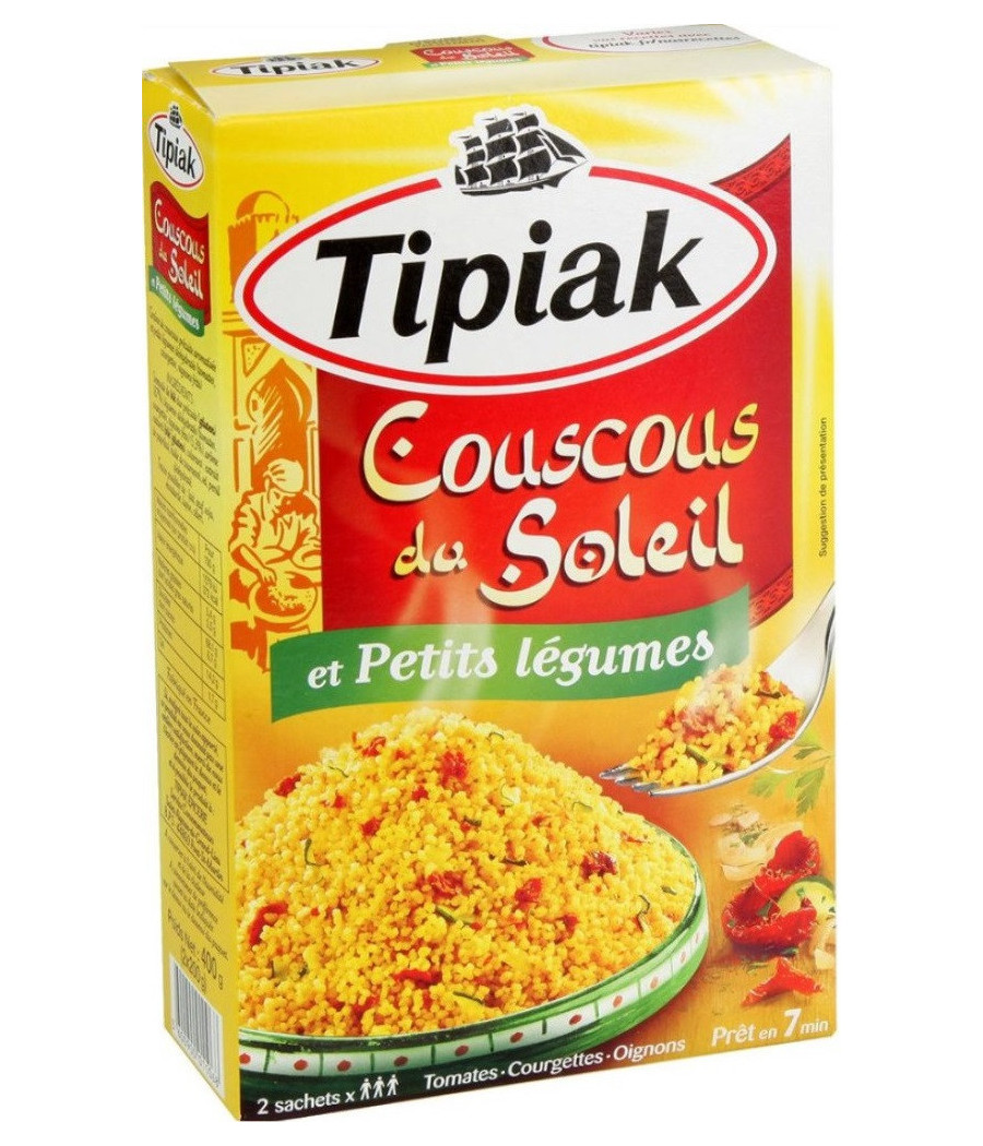 COUSCOUS TIPIAK DU SOLEIL ET PETITS LÉGUMES 400G