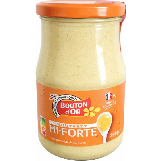 MOUTARDE BOUTON D'OR MI-FORTE 350G