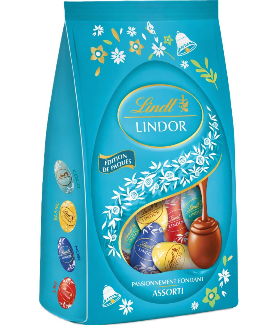 ASSORTIMENT DE CHOCOLATS OEUFS LINDOR LINDT 180G