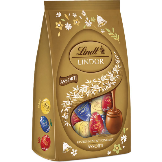 ŒUFS EN CHOCOLAT ASSORTI LINDOR LINDT 180G