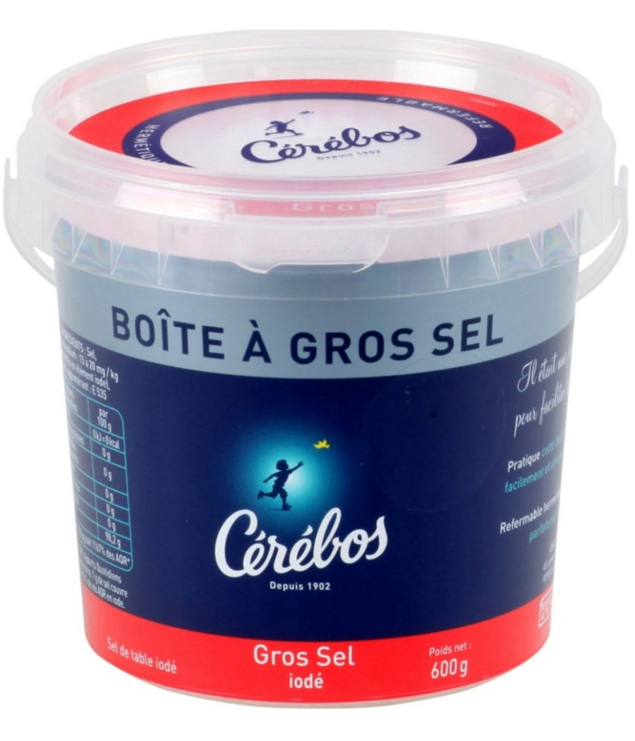GROS SEL IODE CEREBOS 600G