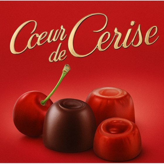 BONBON CHOCOLAT COEUR DE CERISE IVORIA 206G