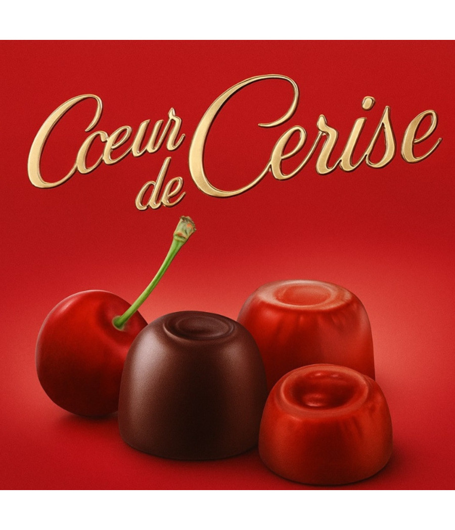 BONBON CHOCOLAT COEUR DE CERISE IVORIA 206G