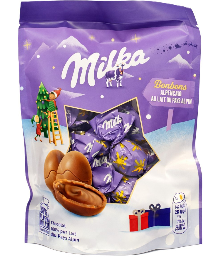 BONBONS CHOCOLAT AU LAIT MILKA 86G
