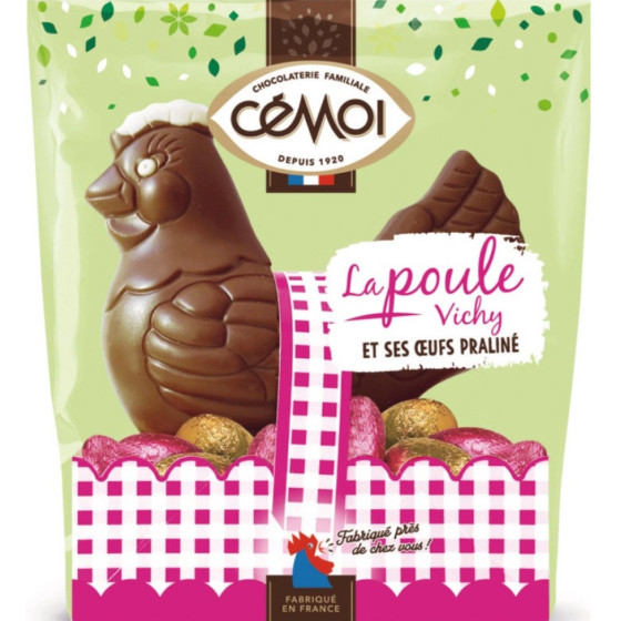 CHOCOLAT AU LAIT LA POULE VICHY CEMOI 154G