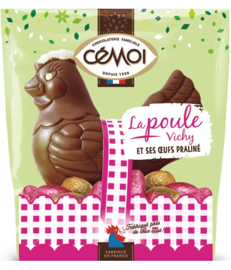 CHOCOLAT AU LAIT LA POULE VICHY CEMOI 154G