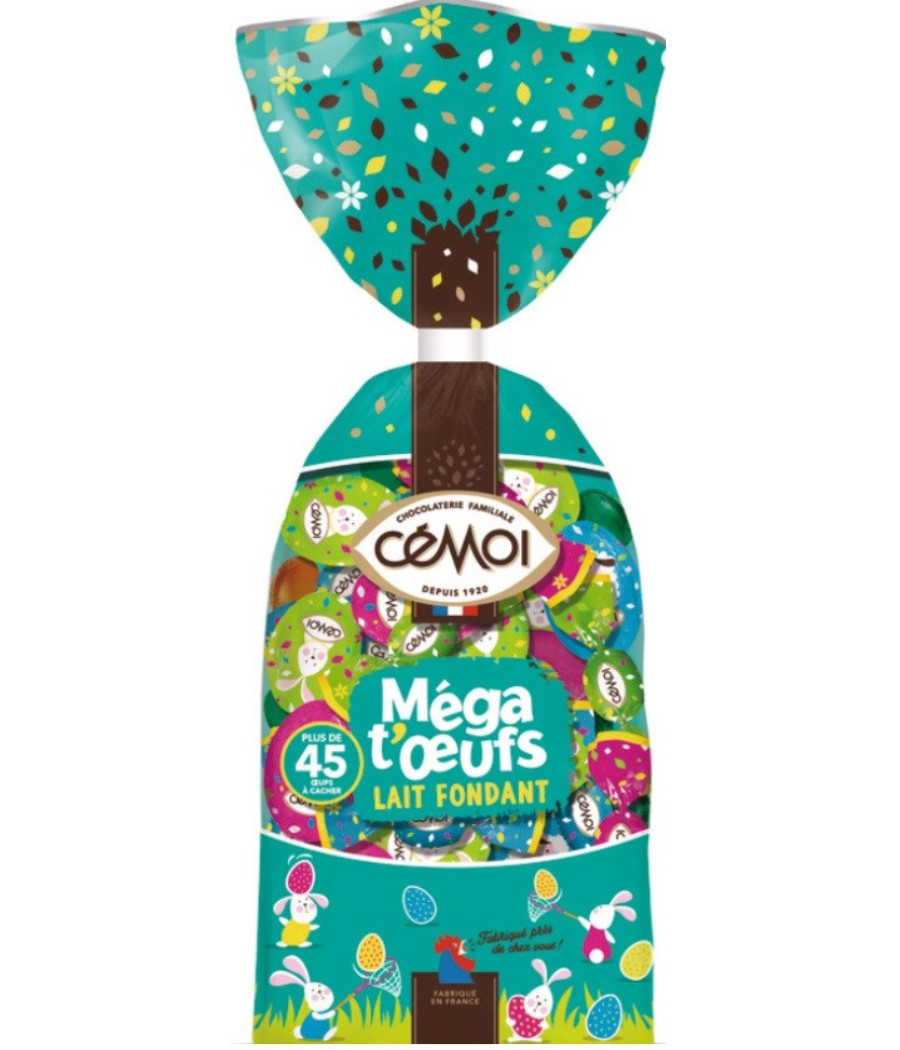 CHOCOLAT LAIT FONDANT MEGA T’OEUFS CEMOI 450G