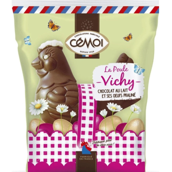 CHOCOLAT AU LAIT LA POULE VICHY CEMOI 154G