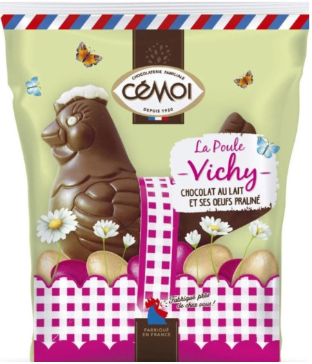 CHOCOLAT AU LAIT LA POULE VICHY CEMOI 154G