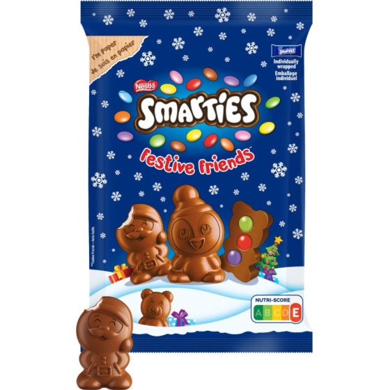 CHOCOLAT MOULAGE MINI-FIGURINE DE NOEL SMARTIES 147G