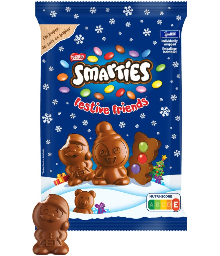 CHOCOLAT MOULAGE MINI-FIGURINE DE NOEL SMARTIES 147G
