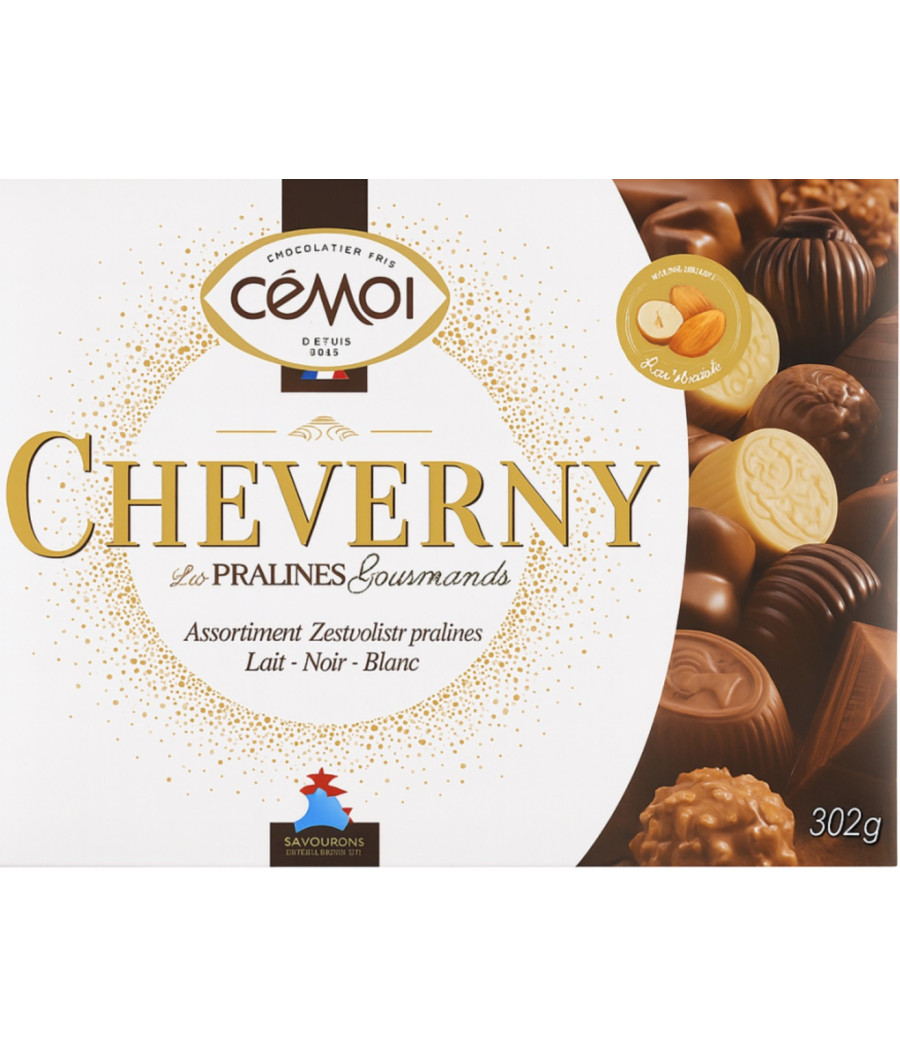 ASSORTISSEMENT DE CHOCOLATS PRALINES CEMOI 302G