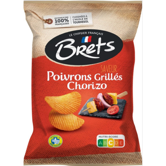 CHIPS SAVEUR POIVRONS GRILLES CHORIZO BRETS 125G