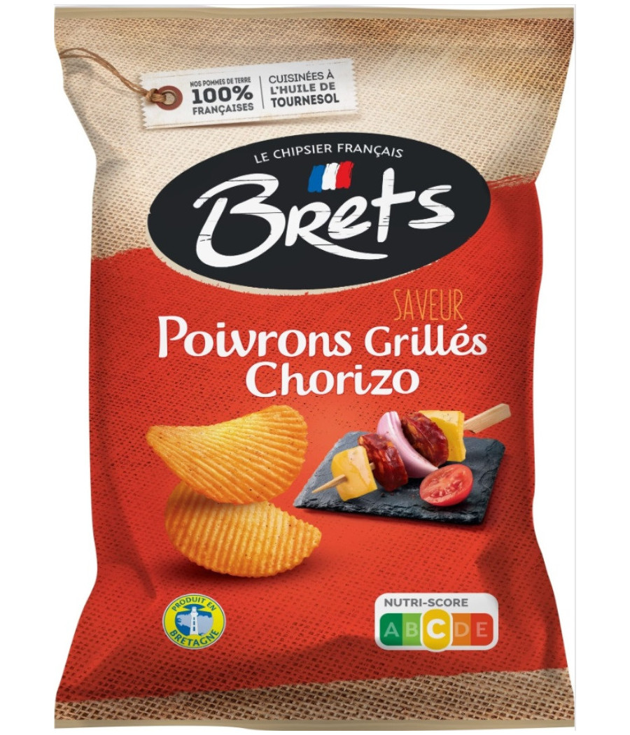 CHIPS SAVEUR POIVRONS GRILLES CHORIZO BRETS 125G