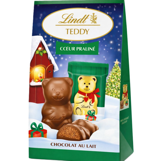 GUIMAUVE CHOCOLATS LAIT PRALINÉ TEDDY LINDT 120G