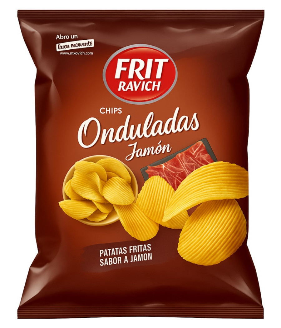 CHIPS ONDULES JAMBON FRIT RAVICH 40G