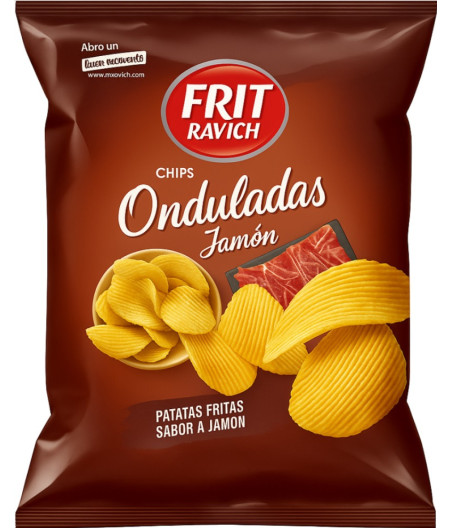 CHIPS ONDULES JAMBON FRIT RAVICH 40G
