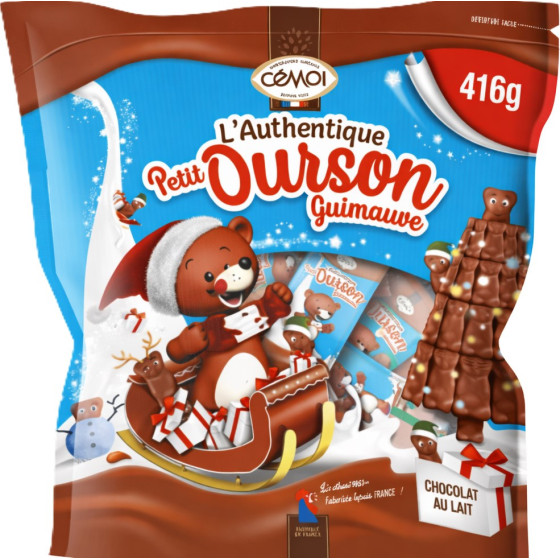 CHOCOLAT PETIT OURSON GUIMAUVE CEMOI 416G