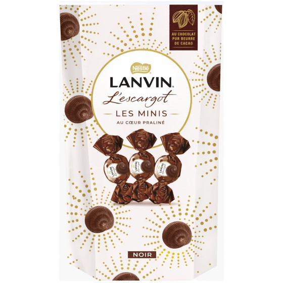 CHOCOLATS NOIR PRALINE MINI ESCARGOT NESTLE LANVIN 140G