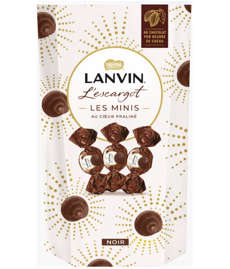 CHOCOLATS NOIR PRALINE MINI ESCARGOT NESTLE LANVIN 140G