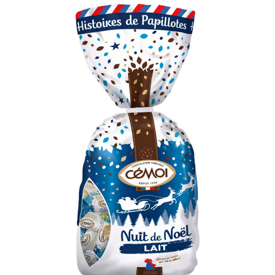 CHOCOLAT AU LAIT NUIT DE NOEL CEMOI 392G