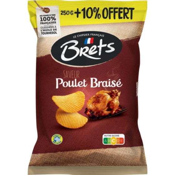 CHIPS SAVEUR POULET BRAISE BRETS 275G