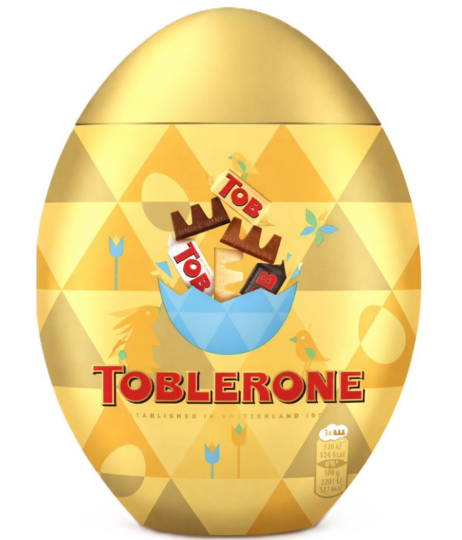 ASSORTIMENT CHOCOLATS OEUFS PLASTIC TOBLERONE 192G