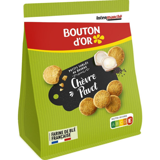 BSCUITS PETITS SABLES CHEVRE PAVOT BOUTON D'OR 120G