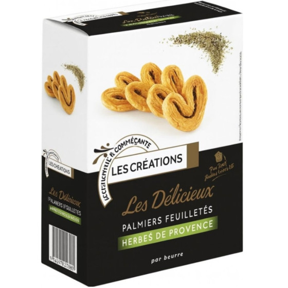 BISCUITS PALMIERS HERBES DE PROVENCE LES CREATIONS 100G