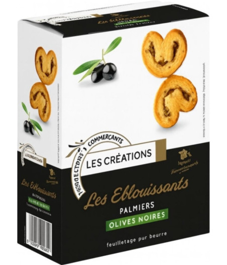 BISCUITS PALMIERS OLIVES LES CREATIONS 100G