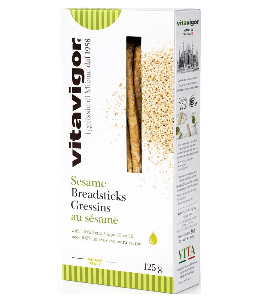 BICUITS GRESSINS AU SESAME VITAVIGOR 125G