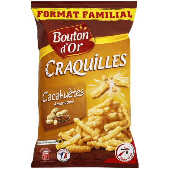 BISCUITS CRAQUILLES CACAHUETES BOUTON D'OR 140G