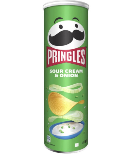 CHIPS TUILES CREME ONION PRINGLES 195G