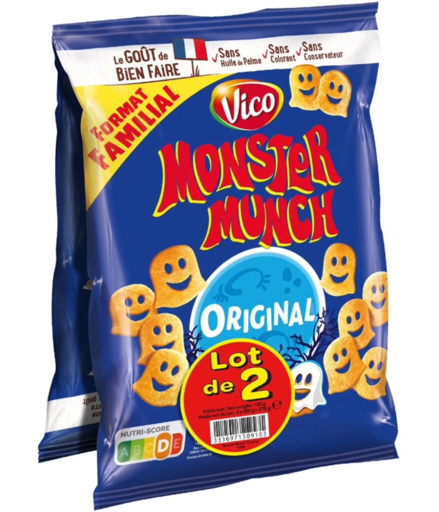 BISCUIT APERITIFS MONSTER MUNCH 2 X 135G
