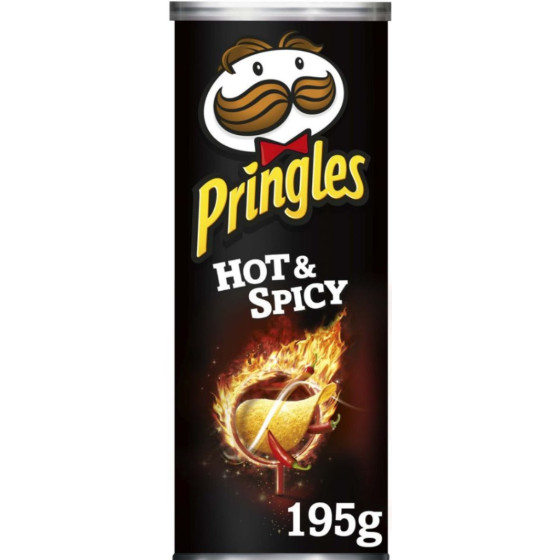 CHIPS TUILES HOT & SPICY PRINGLES 195G