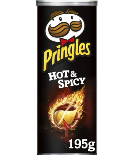CHIPS TUILES HOT & SPICY PRINGLES 195G