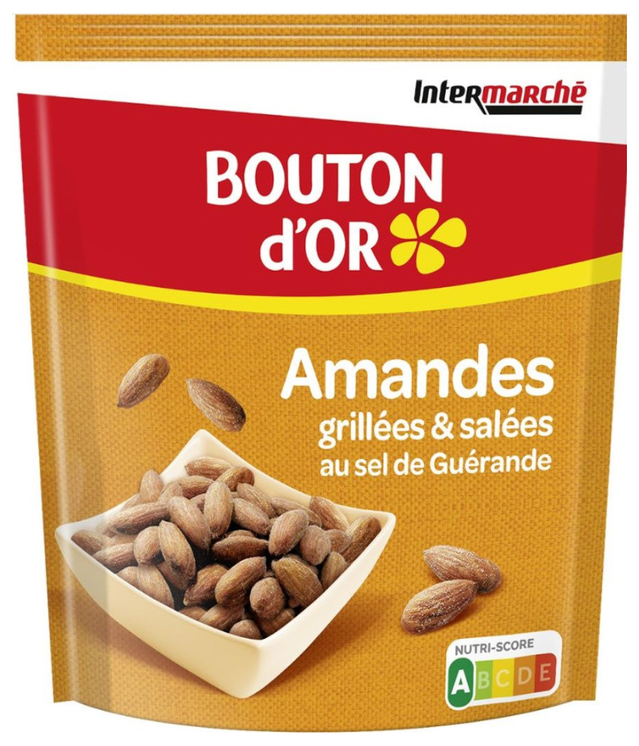 AMANDES GRILLEES ET SALEES BOUTON D'OR 125G
