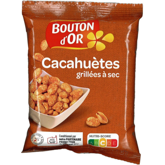 CACAHUETES GRILLEES A SEC BOUTON D'OR 150G