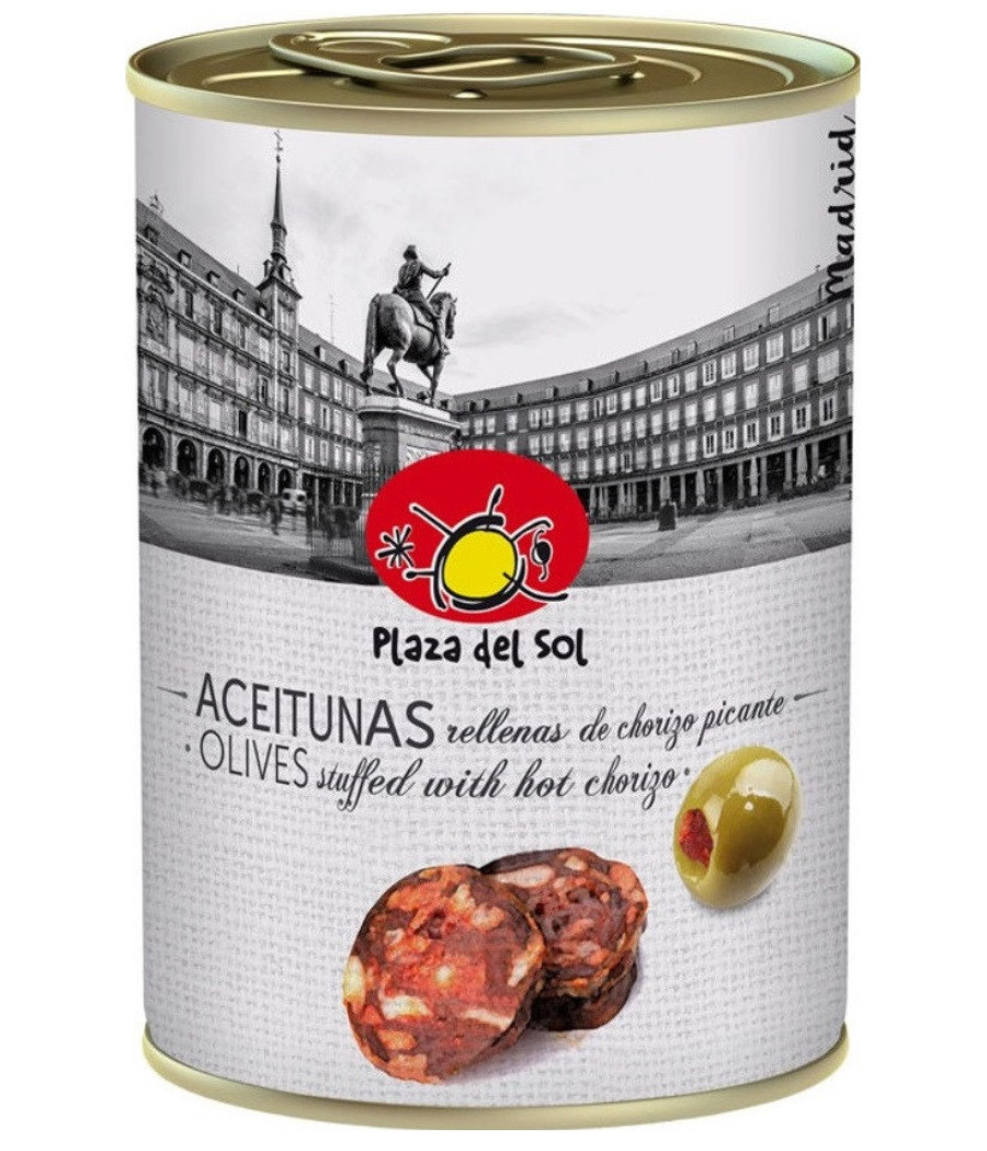 OLIVES VERTES FARCIES AU CHORIZO PLAZA DEL SOL 120G