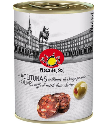 OLIVES VERTES FARCIES AU CHORIZO PLAZA DEL SOL 120G