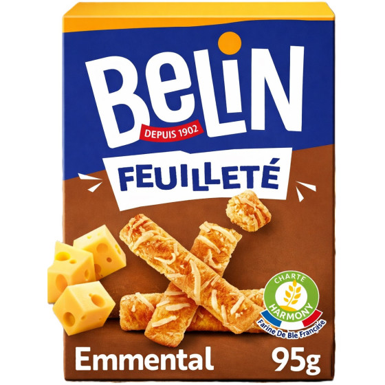BISCUITS FEUILLETE EMMENTAL BELIN 95G